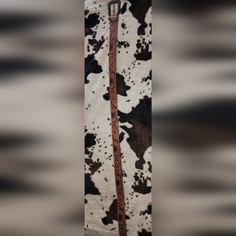 Nocona Sunflower Inlay Belt - Picture 3 of 4
